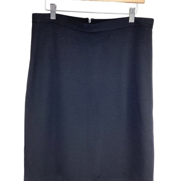 St. John Caviar Womens Black Wool Blend Pencil Skirt Size 10 - Picture 4 of 7
